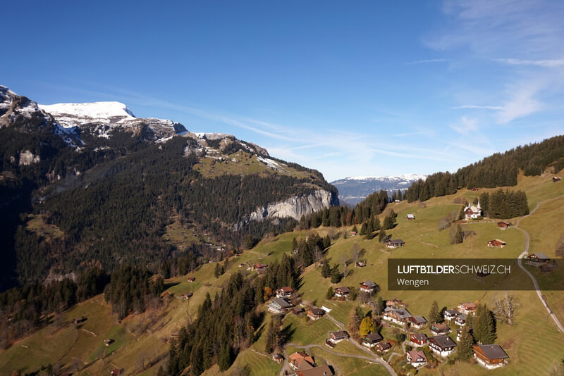 Luftaufnahme Wengen, Kanton Bern Luftbild