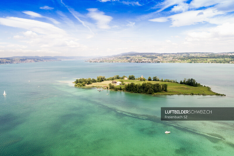 Luftaufnahme Insel Ufenau – Zürichsee Luftbild
