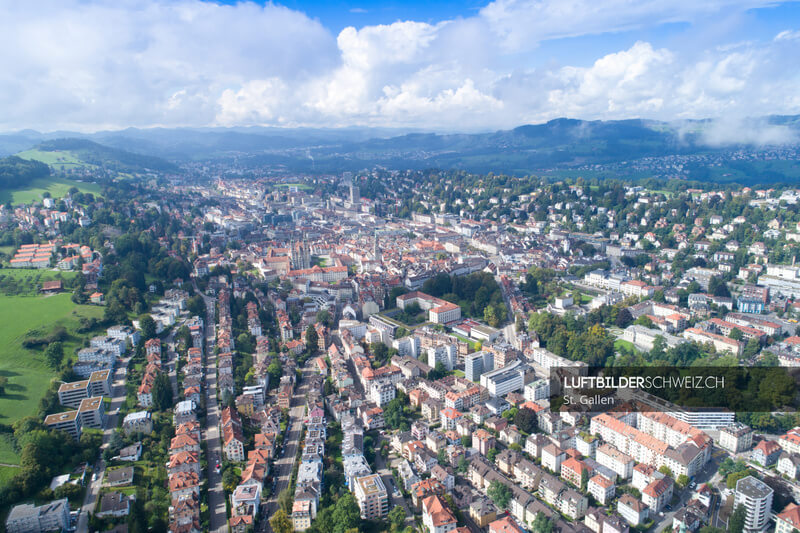 Luftaufnahme Stadt Sankt Gallen SG Luftbild