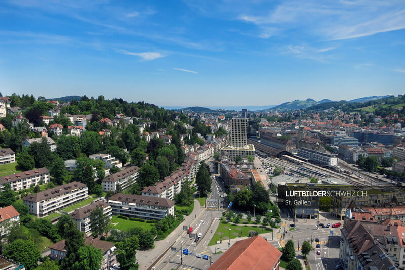 Luftaufnahme St. Gallen Kreuzbleiche Luftbild