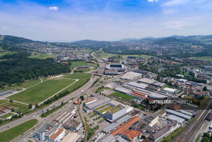 Luftaufnahme Kybunpark St. Gallen Luftbild