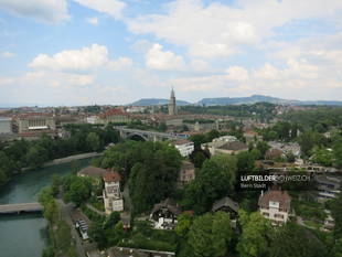 Luftaufnahme Bern mit Aare Luftbild