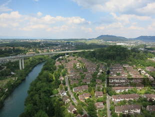 Luftaufnahme Bern Autobahnbrücke Luftbild