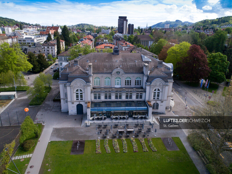 Luftaufnahme Sankt Gallen Tonhalle Luftbild