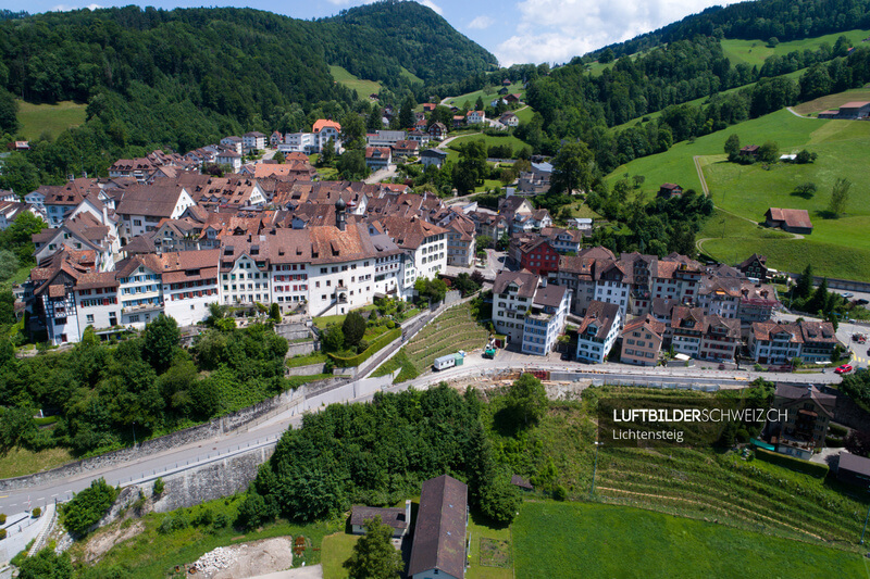 Luftaufnahme Lichtensteig SG Luftbild