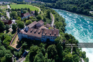 Luftaufnahme Schloss Laufen SH Luftbild