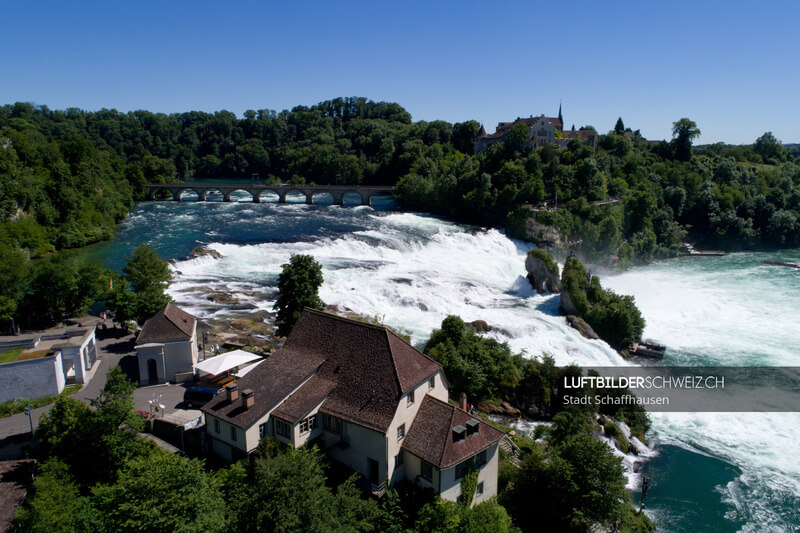 Luftaufnahme Schaffhausen Rheinfall Luftbild