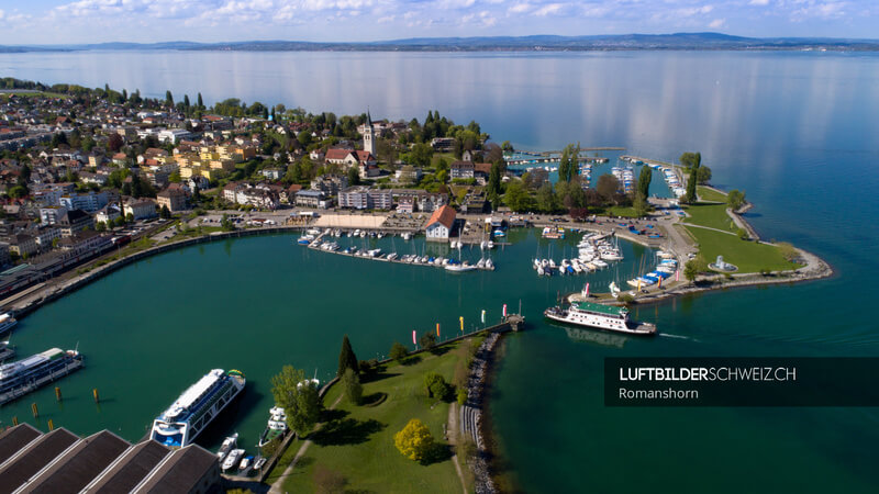 Luftaufnahme Romanshorn mit Fähre Luftbild