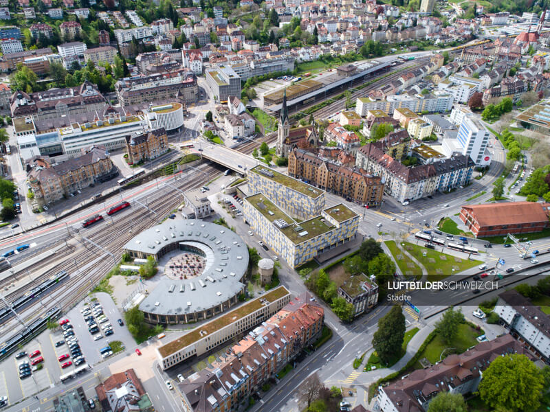 Luftaufnahme St. Gallen St. Leonardsbrücke Luftbild