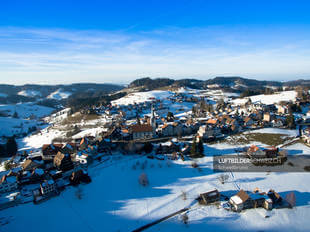 Luftaufnahme Schwellbrunn im Winter Luftbild