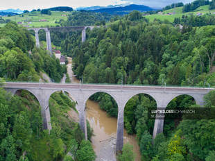 Luftaufnahme Sitterviadukt Sankt Gallen Luftbild