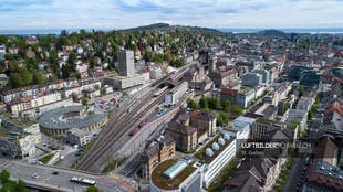 Luftaufnahme Stadt St. Gallen Luftbild