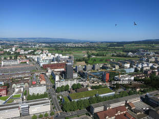 Luftaufnahme Zug Richtung Steinhausen Luftbild