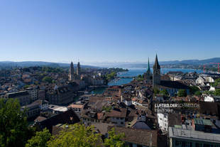 Luftaufnahme Limmat Stadt Zürich Luftbild
