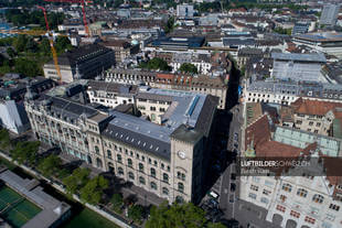 Luftaufnahme Zürich Stadthausquai Luftbild