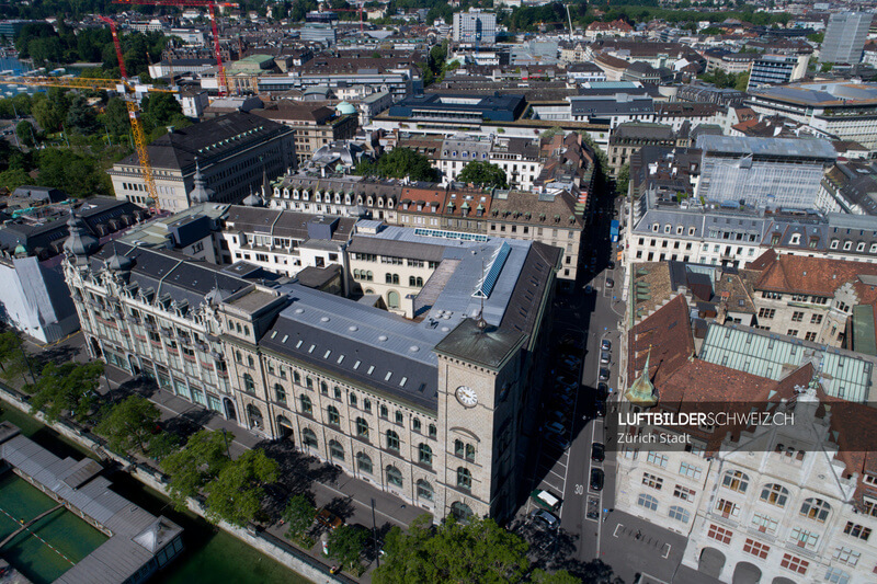 Luftaufnahme Zürich Stadthausquai Luftbild