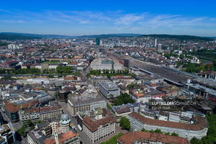 Luftaufnahme Stadtzentrum Zürich Luftbild