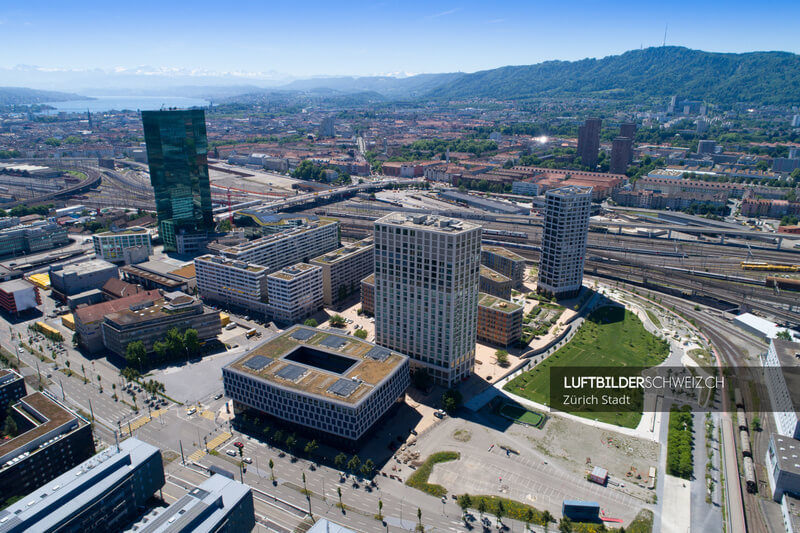 Luftaufnahme Zürich Hardbrücke Luftbild