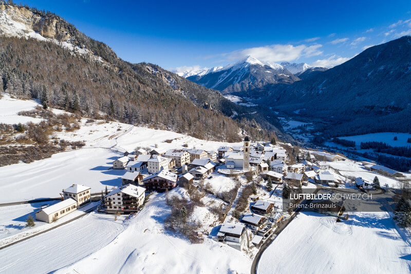 Luftaufnahme Brienz Engadin Luftbild