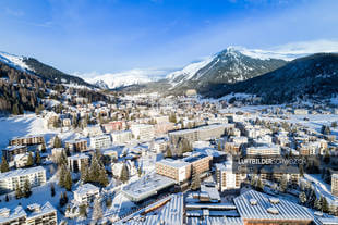 Luftaufnahme Davos GR Winter Luftbild