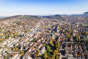Luftaufnahme St. Gallen Stadt Olma-Hallen Luftbild