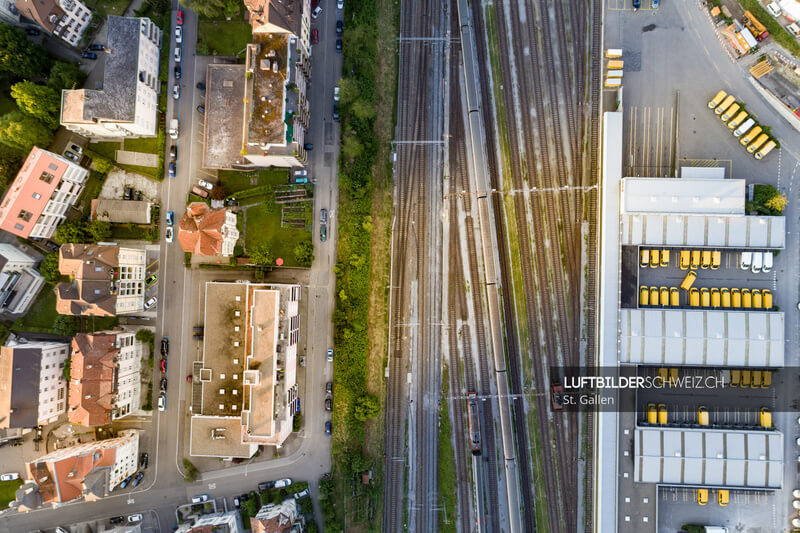 Luftbild Stadtansicht St. Gallen