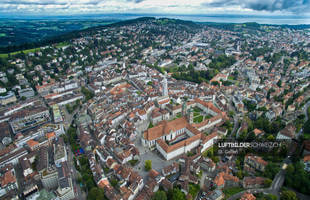 Luftaufnahme Sankt Gallen mit Kloster Luftbild