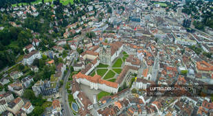 Stiftskirche Stadt St. Gallen Luftbild