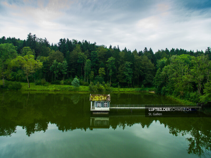 Luftaufnahme Weniger Weiher St. Gallen Luftbild