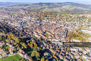 Luftaufnahme Stadt St. Gallen im Herbst Luftbild