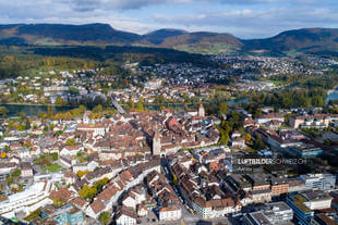 Aarau Altstadt Luftaufnahme Luftbild