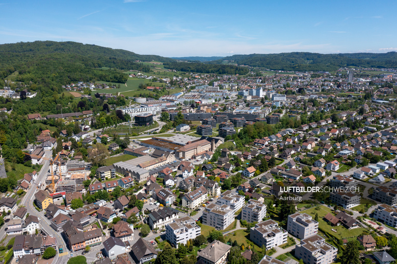 Aarburg aus der Vogelperspektive Luftbild