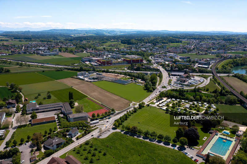 Aarburg aus der Vogelperspektive Luftbild