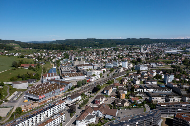 Aarburg Luftbild Indstrie