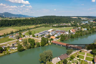 Aarebrücke Wangen an der Aare Luftbild