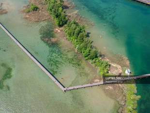 Holzbrücke Rapperswil-Hurden Luftbild