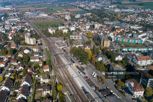 Wohlen Luftbild Bahnhof