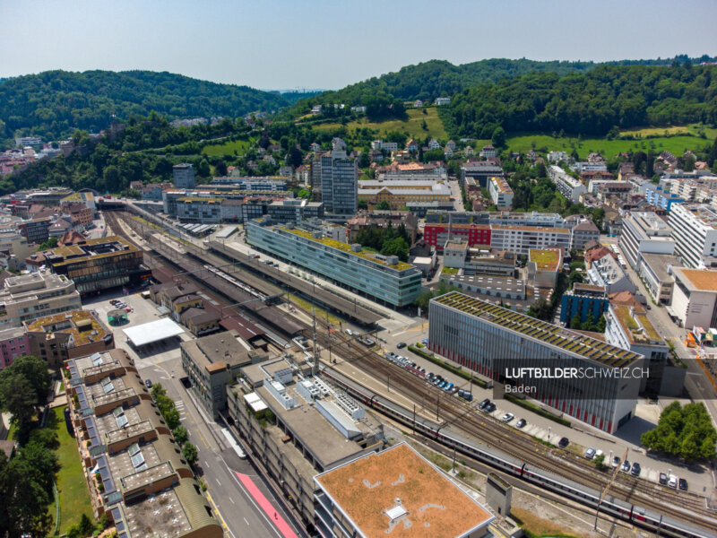 Baden Bahnhof Luftbild