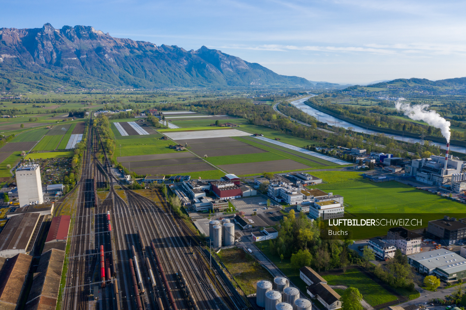 Bahnhof Buchs Luftbild