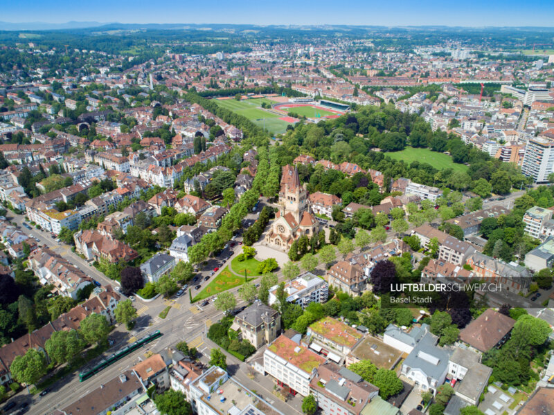 Basel Luftbild Pauluskirche