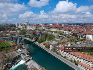Bern Kirchenfeldbrücke Luftbild