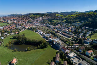 Unterer Burgweiher St. Gallen Luftbild