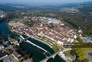 Bremgarten mit Reussschlaufe Luftbild