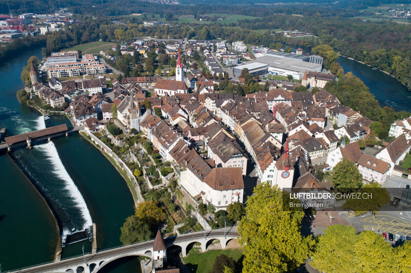 Bremgarten Reussinsel Au Luftbild