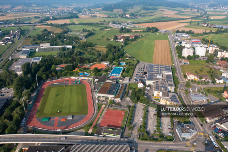 Delsberg La Blancherie Luftbild