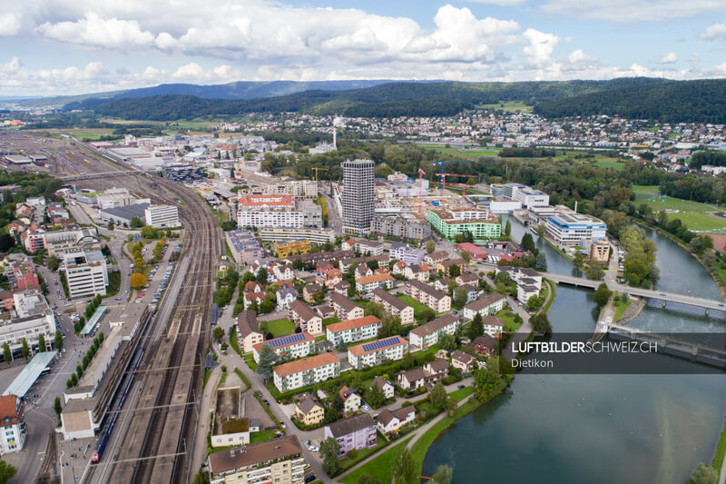 Dietikon Luftbild Limmat-Tower