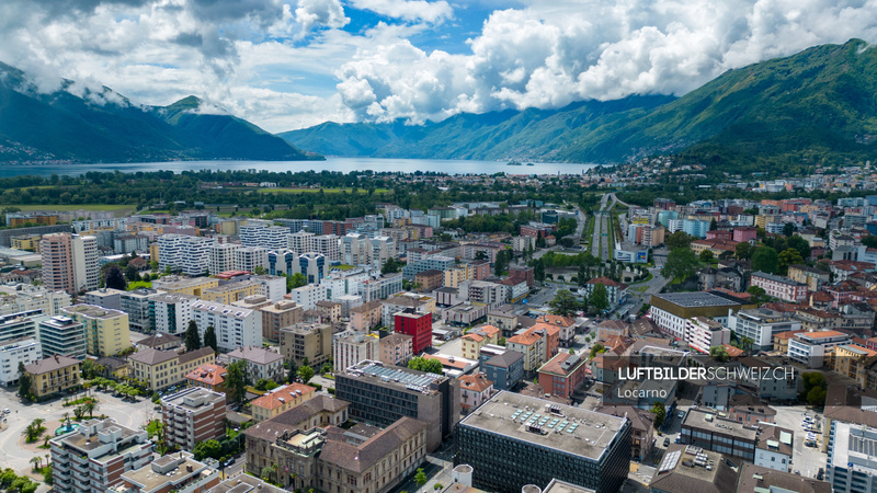 Drohnenfoto Locarno Luftbild