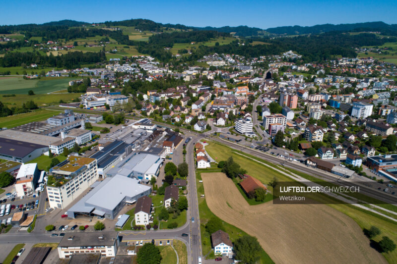 Drohnenfoto SBB  Kempten Wetzikon Luftbild