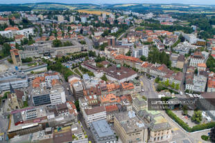 Freiburg Stadtzentrum Luftbild