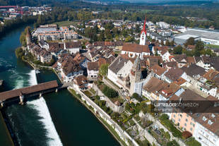 Historische Altstadt Bremgarten Luftbild